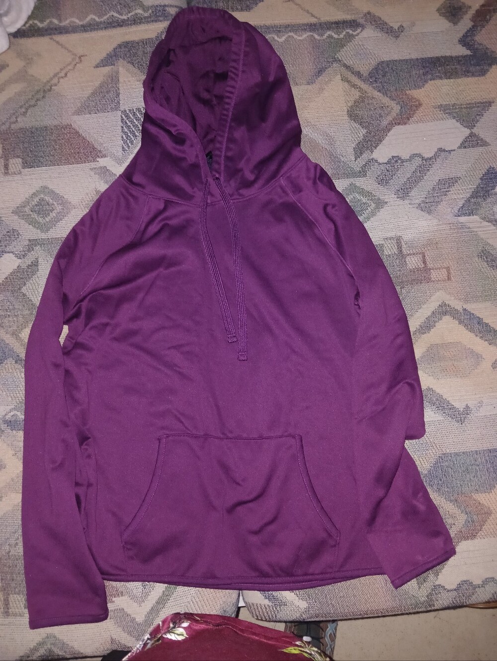 Women's Purple Hooded Pullover Sweatshirt